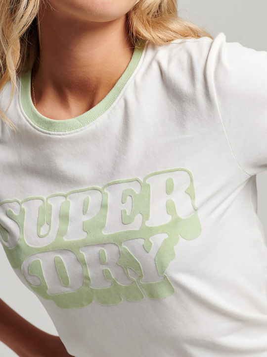 Vintage Cooper Classic Дамска Бяла T-shirt