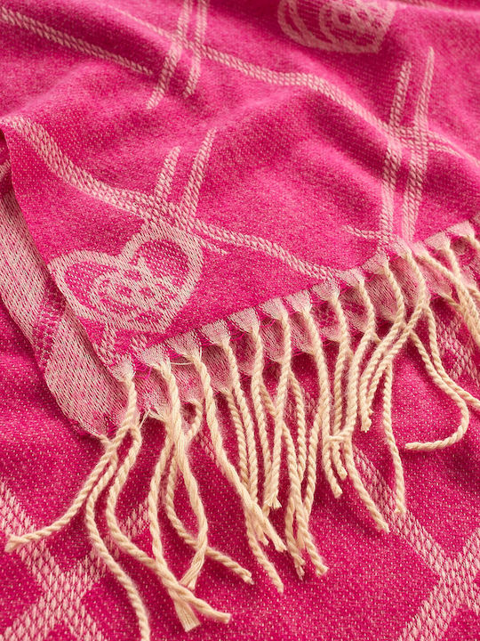 Frauen Wollschal Fuchsie