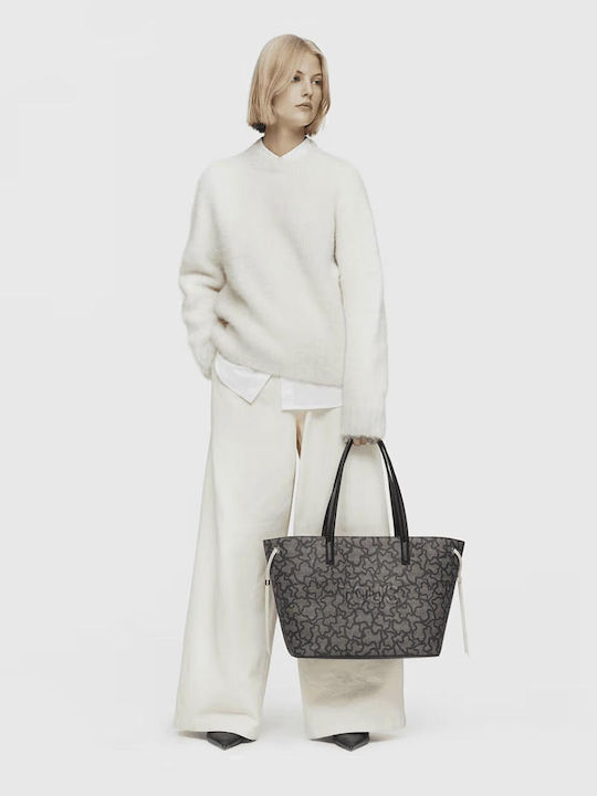 K Icon Γυναικεία Τσάντα Shopper Ώμου Μαύρη