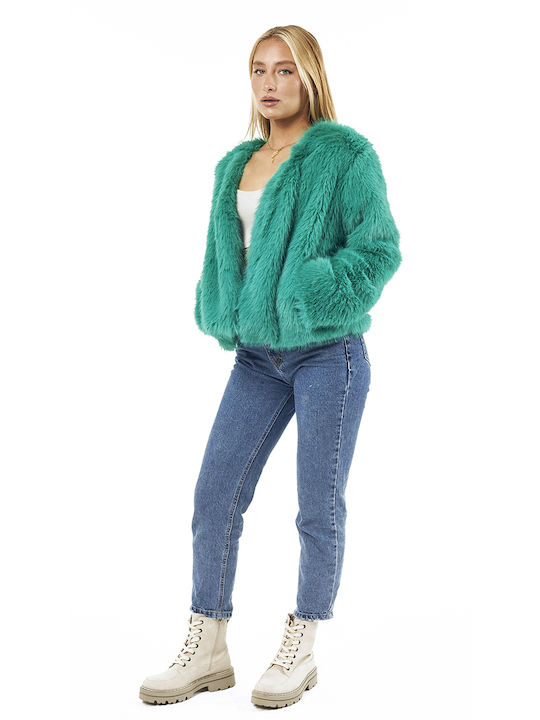 Verde Women's Short Fur Green