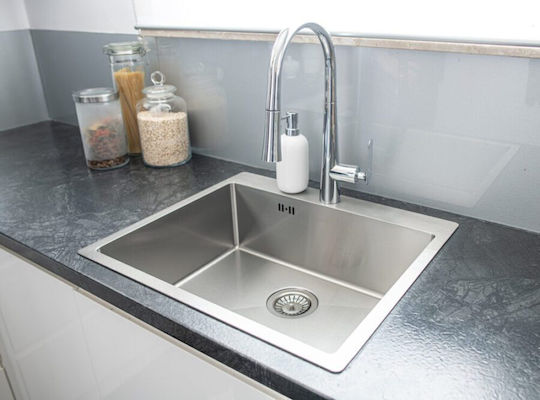 Laveo SAM 010T Ένθετος Inox Μ59xΠ51cm Ασημί Laveo SAM 010T Ένθετος Inox Μ59xΠ51cm Ασημί