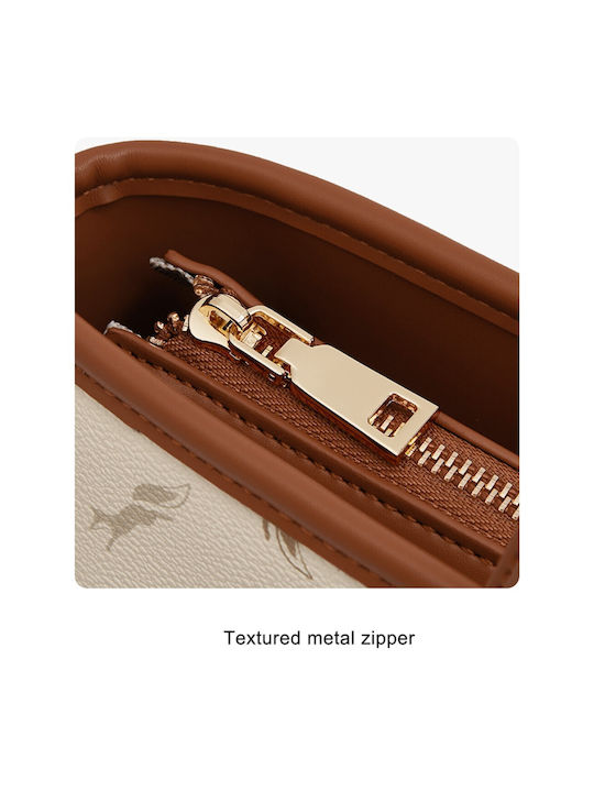 Δερμάτινη Γυναικεία Shopper Τσάντα Μπεζ