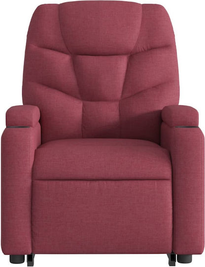 Relaxsessel Friseurwaschbecken mit Fußhocker Bordeaux 74x89x100cm