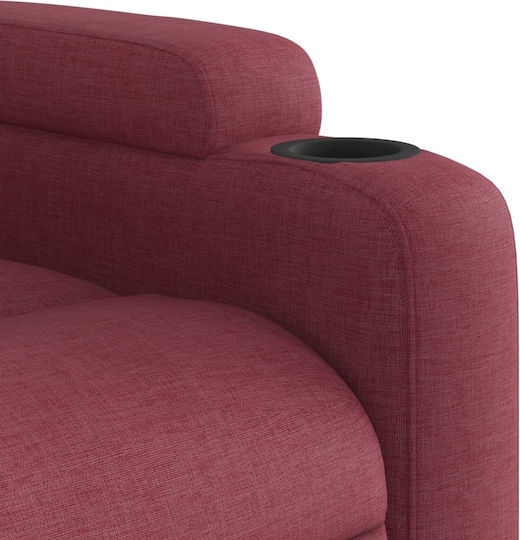 Relaxsessel Friseurwaschbecken mit Fußhocker Bordeaux 74x89x100cm
