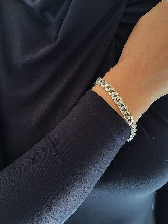 Kosmima Michalis Bracelet Chain made of Silver with Zircon