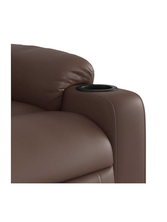 Fotoliu Relax cu Puf din Piele Ecologică Synthetic Leather 75.5x93x99.5cm