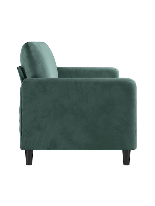 Dreisitzer Samt Sofa Dunkelgrünes 198x77x80cm