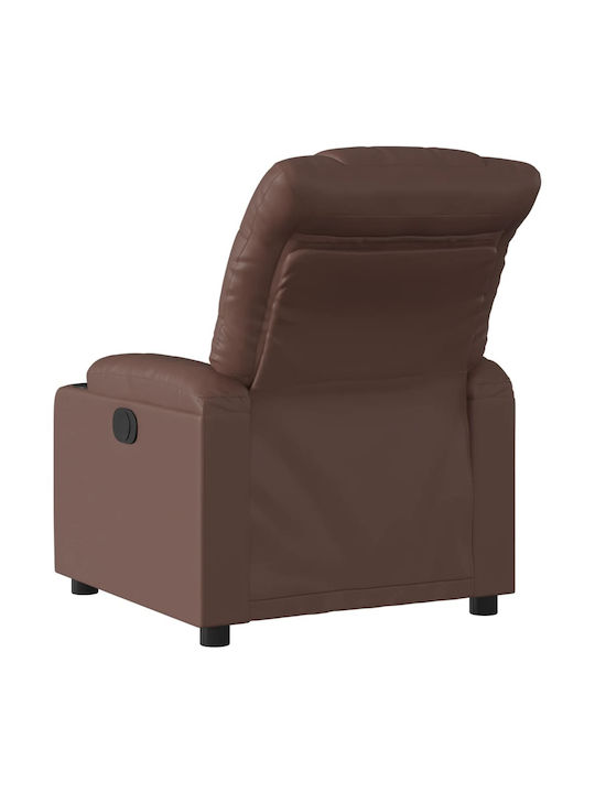 Relaxsessel mit Fußhocker aus Kunstleder Coffee 75.5x93x99.5cm