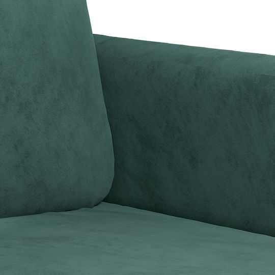 Canapea Cu Trei Locuri Catifelat Verde Închis 198x77x80 cm