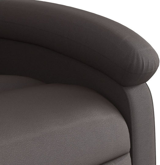 Relax Armchair with Footstool from Genuine Leather ski 71x86.5x99.5cm