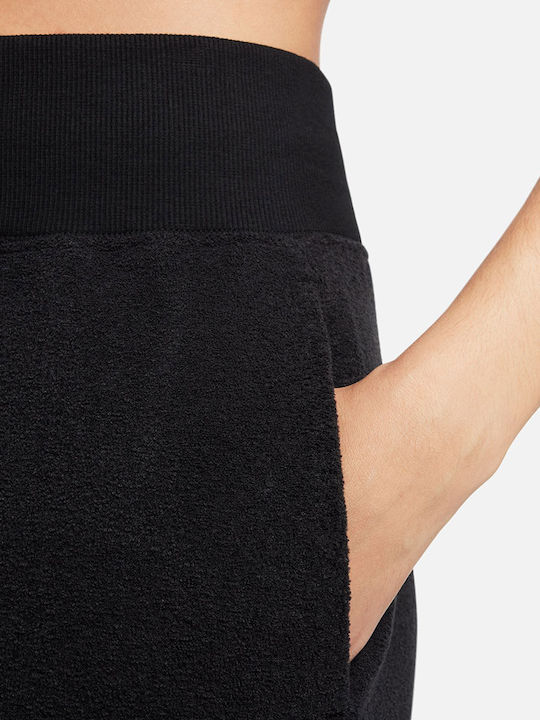 Sportswear Talie înaltă Pantaloni de Trening cu pantaloni evazati Fleece Black