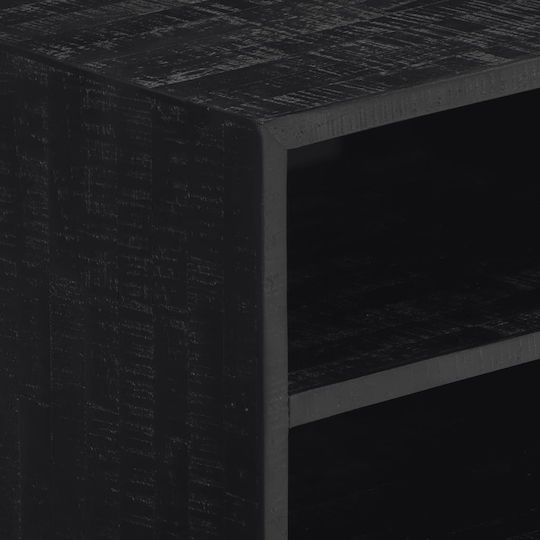 Шкаф за телевизор Черен Д112xШ31xВ45см