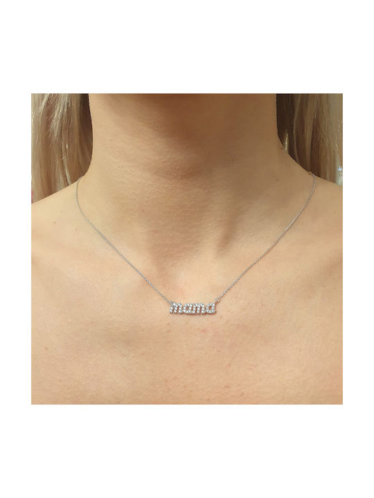 Kosmima Michalis Necklace Mum from Silver with Zircon