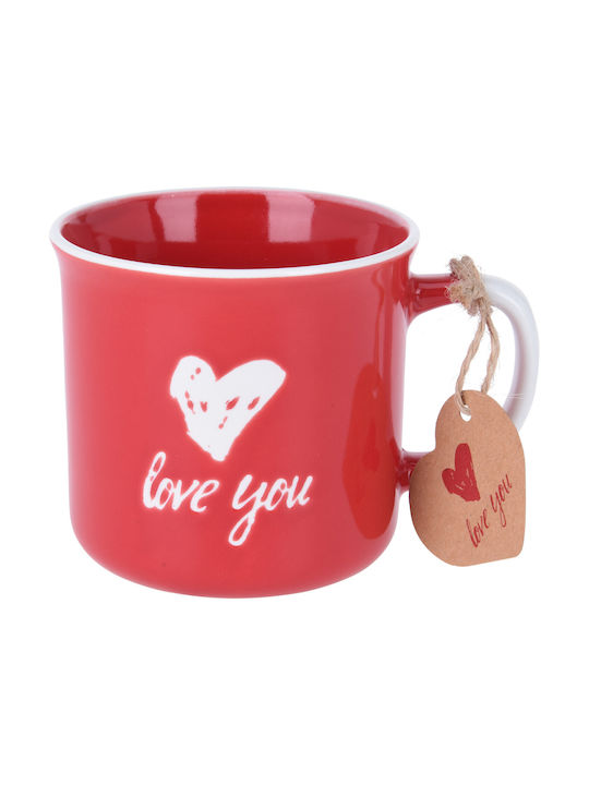 Koopman Mug from Porcelain Red 300ml