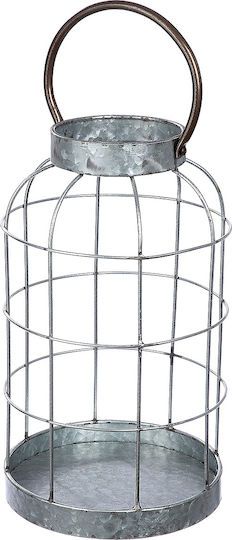 ArteLibre Tabletop Metallic Lantern Gray