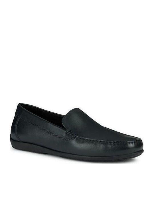 Ascanio Men's Leather Moccasins Blue