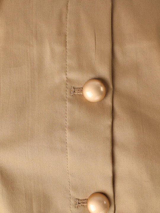Kinder-Crop-Top Ärmellos KAMEL