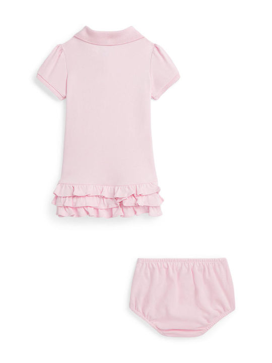 Ralph Lauren Kids Dress Sets Short Sleeve Pink