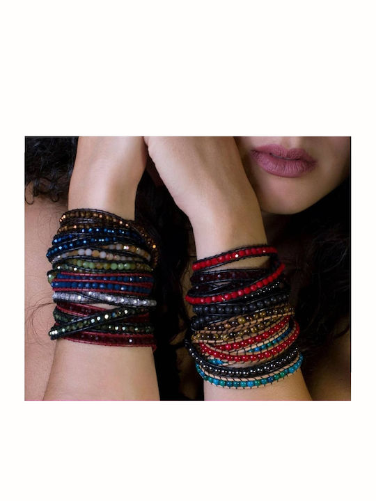 Theodora's Jewellery Women's Leather Bracelet Set
