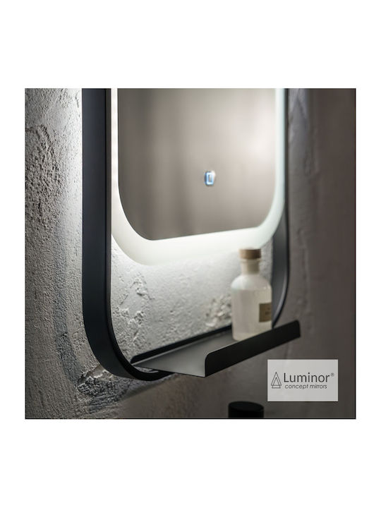 Luminor Καθρέπτης Μπάνιου Led από Μέταλλο 45x100cm Μαύρος