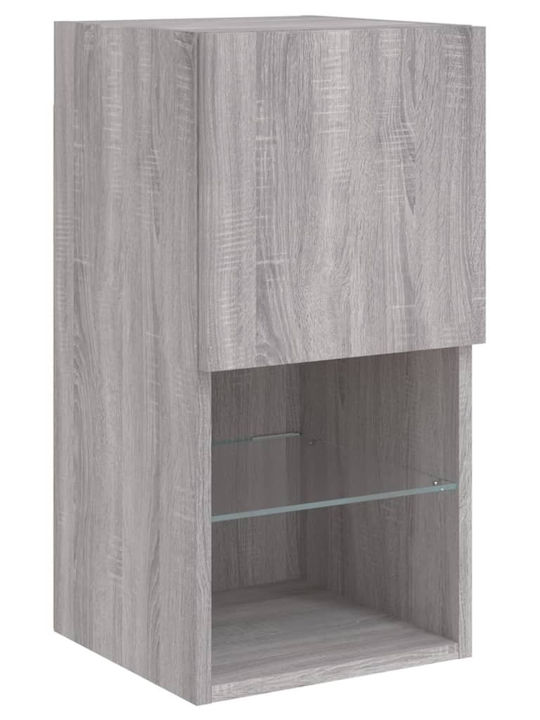 Wohnzimmer TV-Einheit Grey Sonoma mit Beleuchtung L80xB30cm