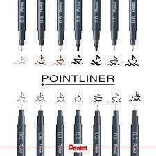 Pentel Μαρκαδόρος Σχεδίου Μαύρο