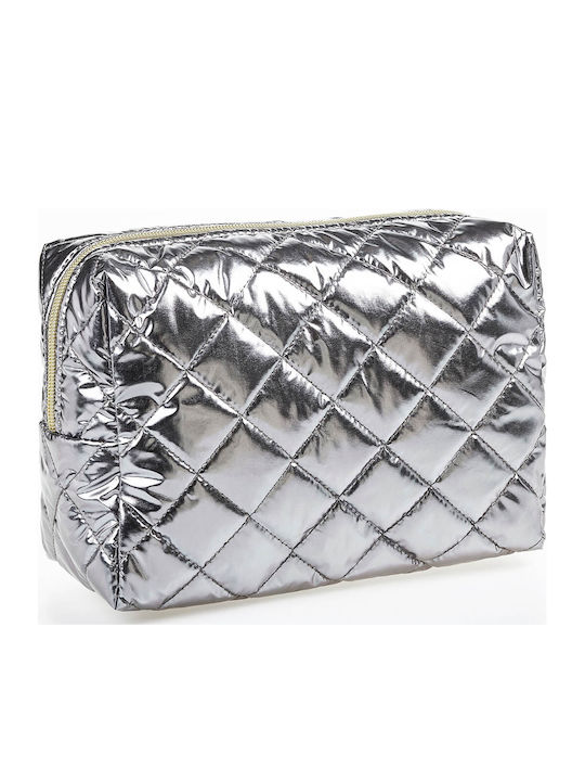 Damen Necessaire in Silber Farbe 23cm