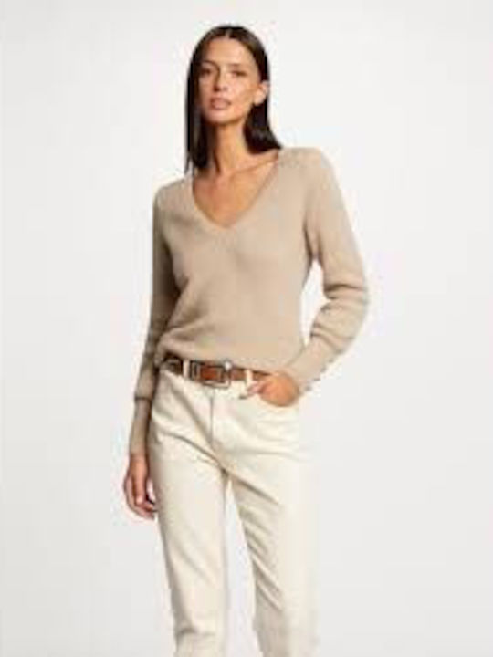 Morgan Damen Langarm Pullover Beige