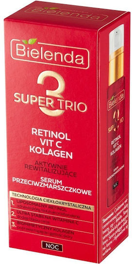 Bielenda Super Trio Αντιγηραντικό Serum Προσώπου για Αναζωογόνηση 30ml