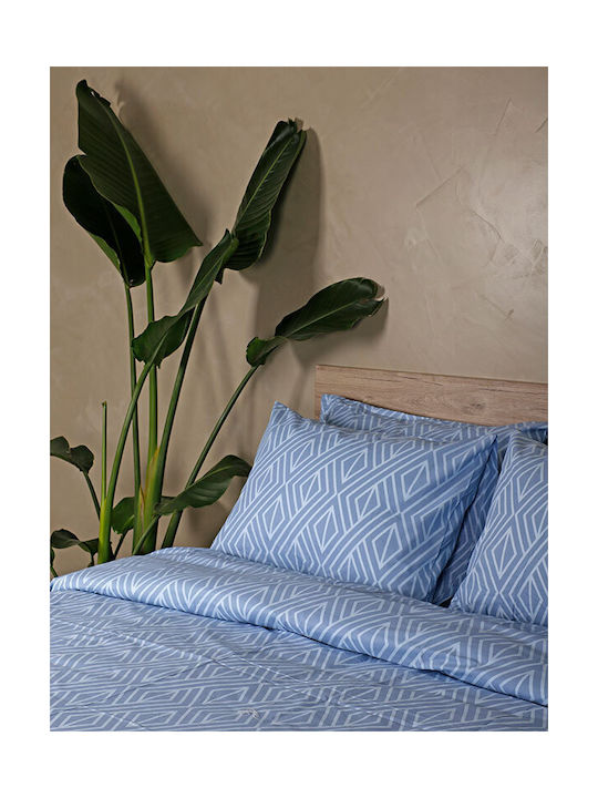 Sunshine Feelings 2042 Pillowcase Set with Envelope Cover Blue 2042 50x70cm.