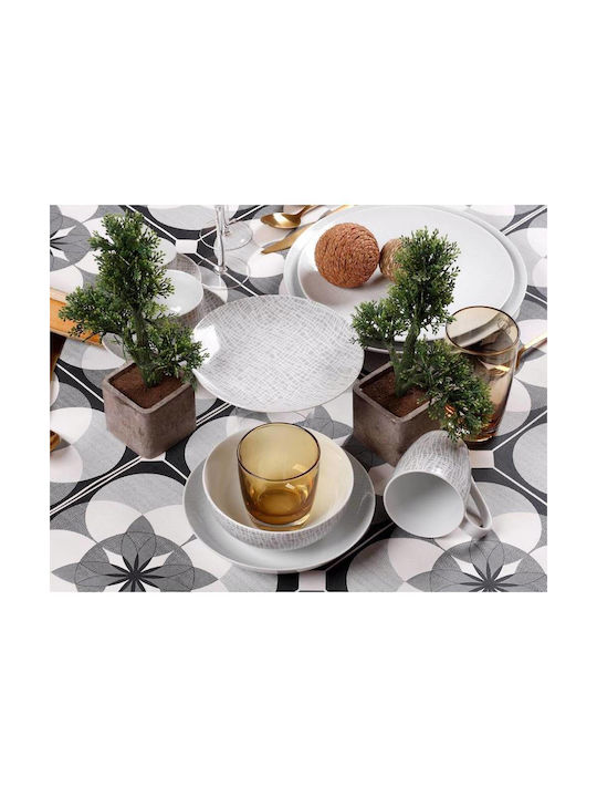 Cryspo Trio Fashion Cereal Serving Bowl Round made of Porcelain Grey with Diameter 16cm