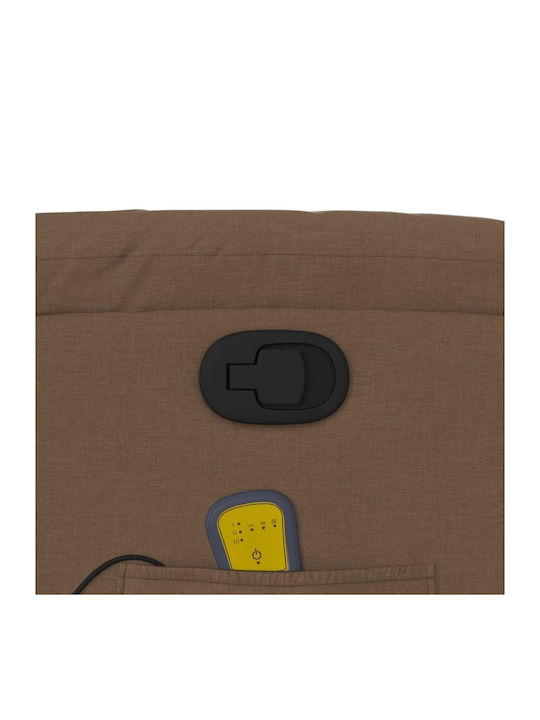 Πολυθρόνα Relax Massage με Υποπόδιο Καφέ 77x95x99cm