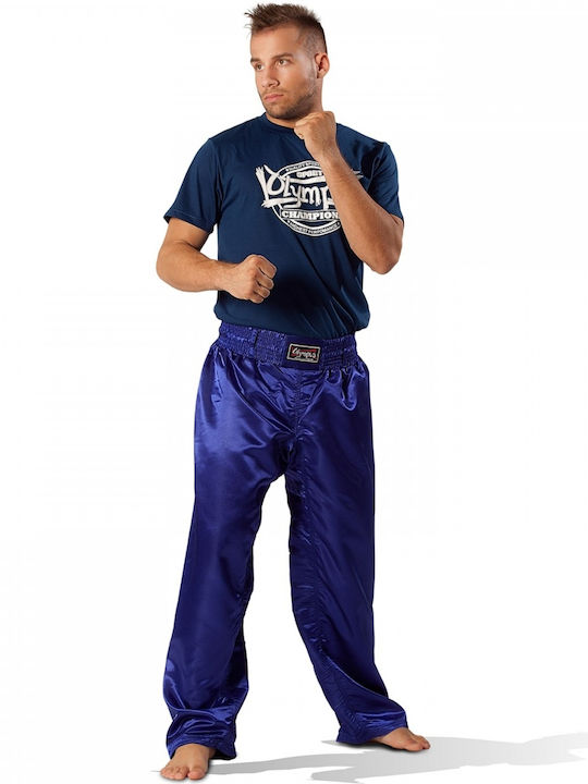 Olympus Sport Standard Kickboxing Pants Copii Pantaloni Kick Boxing Albastru