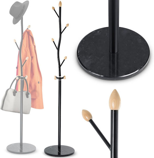 Metallic Coat Rack Black Massido 178cm