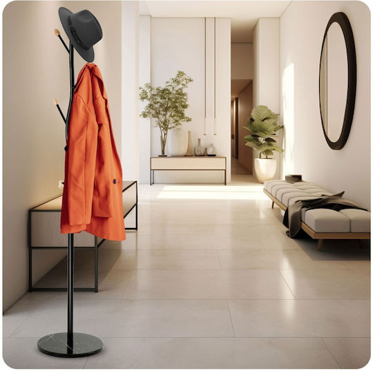 Metallic Coat Rack Black Massido 178cm