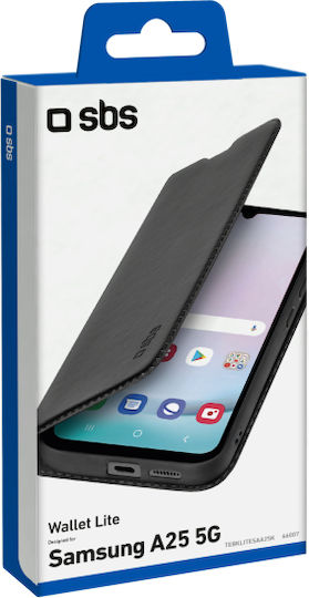 SBS Lite Портмоне Пластмаса Черен (Samsung A25 5G)