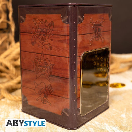 Abysse Παιδικός Κουμπαράς Μεταλλικός Καφέ 10.8x10.8x16.6cm