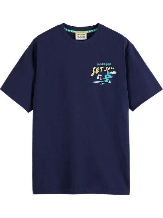 Artwork T-shirt Navy Blue
