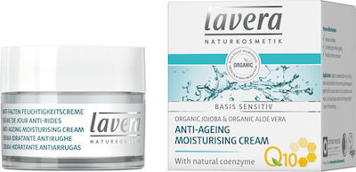 Lavera Basis Sensitiv Q10 Αnti-aging & Moisturizing Day Cream Suitable for All Skin Types with Aloe Vera 50ml