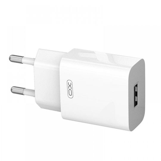 XO Φορτιστής με Θύρα USB-A και Καλώδιο Lightning Λευκός (L99)