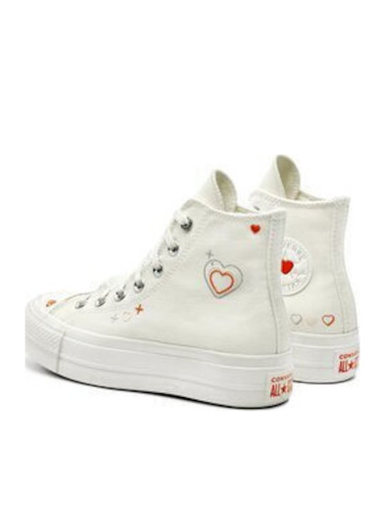 Converse Chuck Taylor All Star Lift Platform Sneakers Λευκά