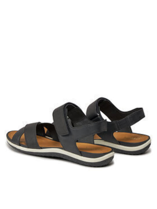 Geox D Sandal Vega Γυναικεία Σανδάλια σε Μαύρο Χρώμα