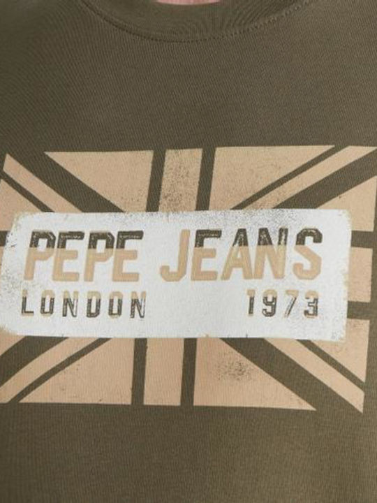 Pepe Jeans Bluza Bărbătească cu Mânecă Scurtă Military Green