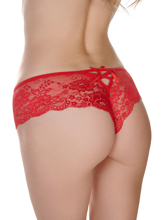 Comfort Femeie Boxer cu Dantelă Red