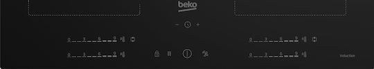 Beko HII64720QUF2T Induction Cooktop Autonomous with Child Lock Function 59x52εκ.