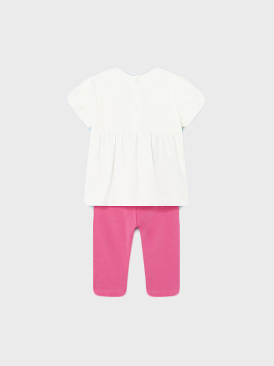 Mayoral Kids Set with Leggings Summer 2pcs Fuchsia