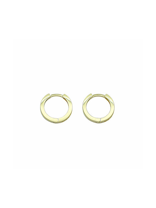 Kosmima Michalis Earrings Hoops made of Gold 14K with Stones