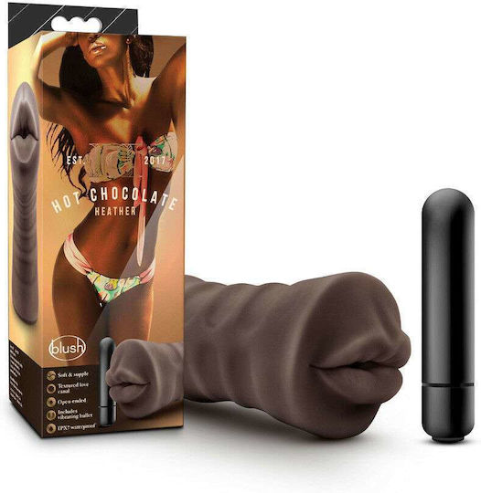 Blush Hot Chocolate Heather Chocolate Vibrating Masturbator Masturbator BL-73526 1buc
