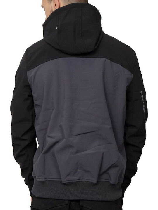 Χειμωνιάτικο Μπουφάν Softshell Αδιάβροχο και Αντιανεμικό Dark Grey