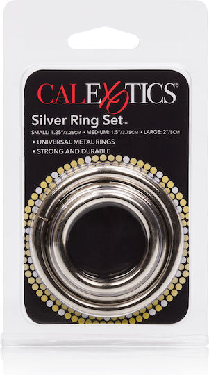 Calexotics Silver Ring 3 Piece Set Erection Enhancer